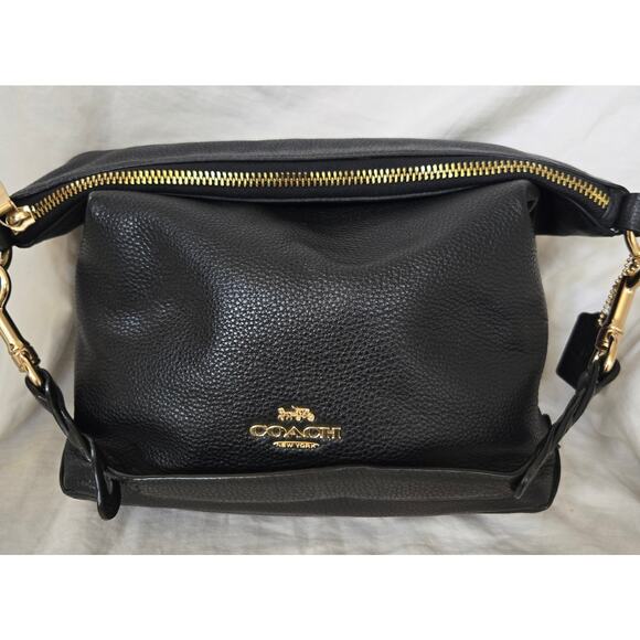 Coach Abbey Duffle F31507 Black Pebbled Leather No Shoulder Strap *Read* - Picture 1 of 15